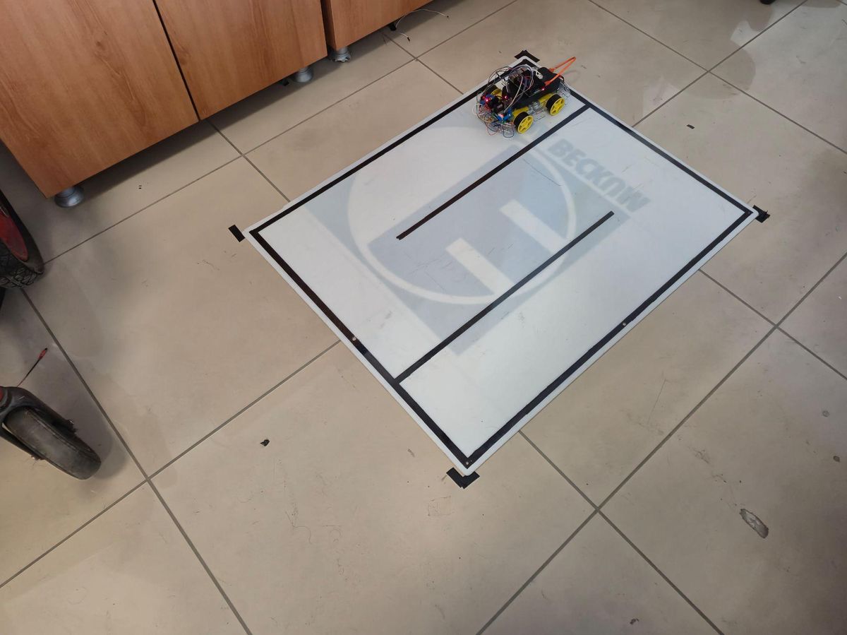 Small mobile robot on a maze test arena